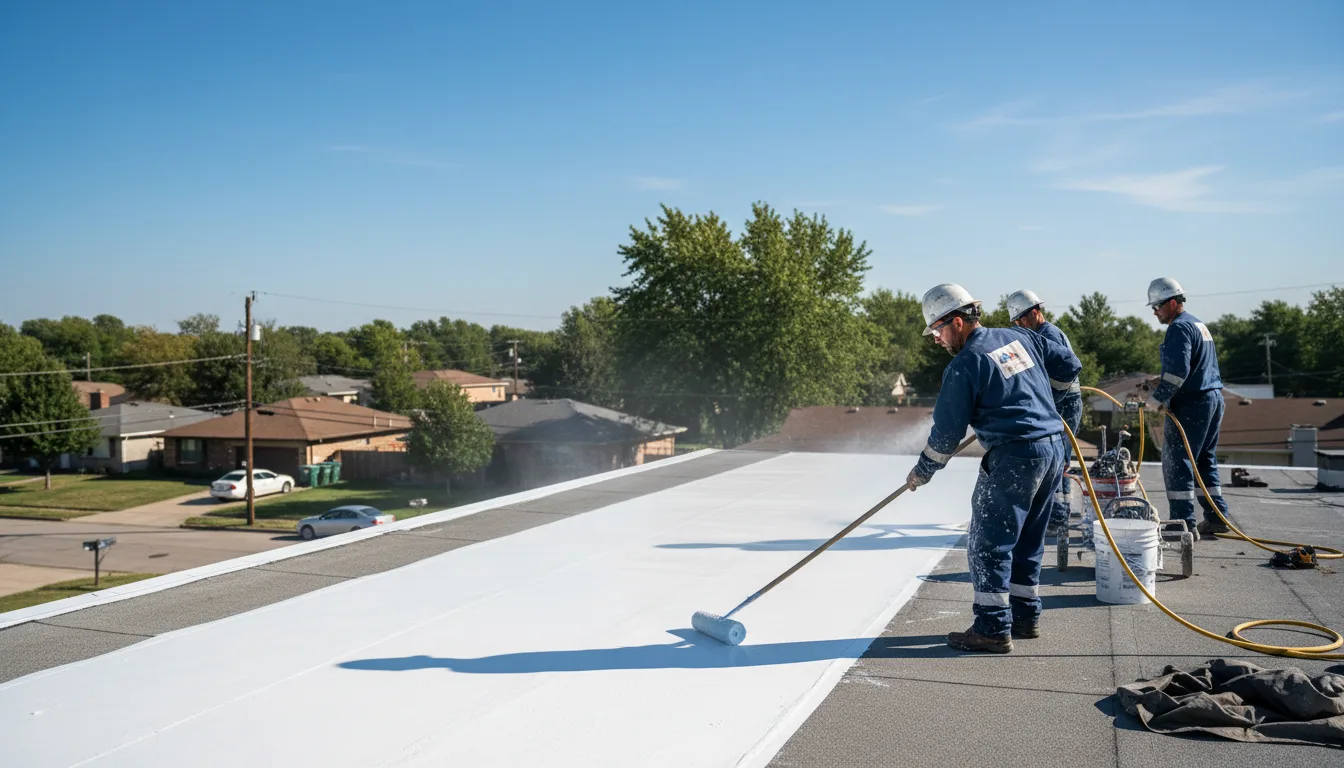 Commercial roof coating in Rosston, OK near me